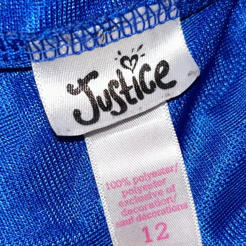 JUSTICE Girl's Blue And White Athletic Shorts Size 12
